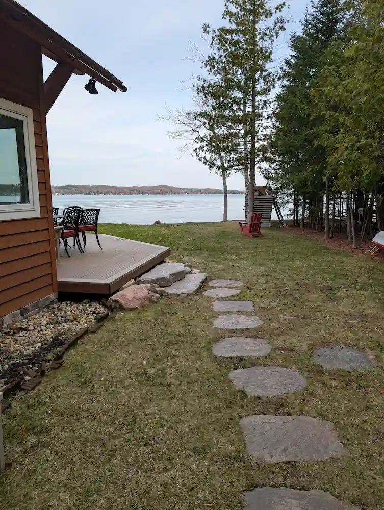 Torch Lake shoreline in Antrim County Michigan — one of the most scenic inland lakes in the US